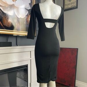 Elegant Open Black Dress